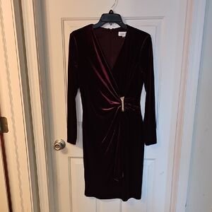 Lulu's Deep Burgundy Long Sleeve Dress